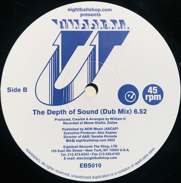 William Umana - The Depth Of Sound | Eightball Records (EBS010) - 4