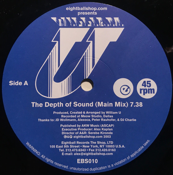 William Umana - The Depth Of Sound | Eightball Records (EBS010) - 3