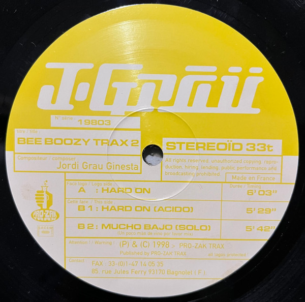 Jordi Grau - Bee Boozy Trax 2 | Pro-Zak Trax (19803) - main Jordi Grau - Bee Boozy Trax 2 | Pro-Zak Trax (19803) - main