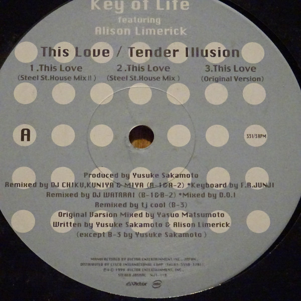 Key Of Life Featuring Alison Limerick - This Love / Tender Illusion | Victor (NJS-110)