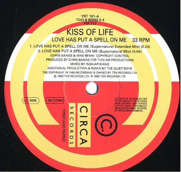 Kiss Of Life - Love Has Put A Spell On Me | Circa (YRT 101) - 3
