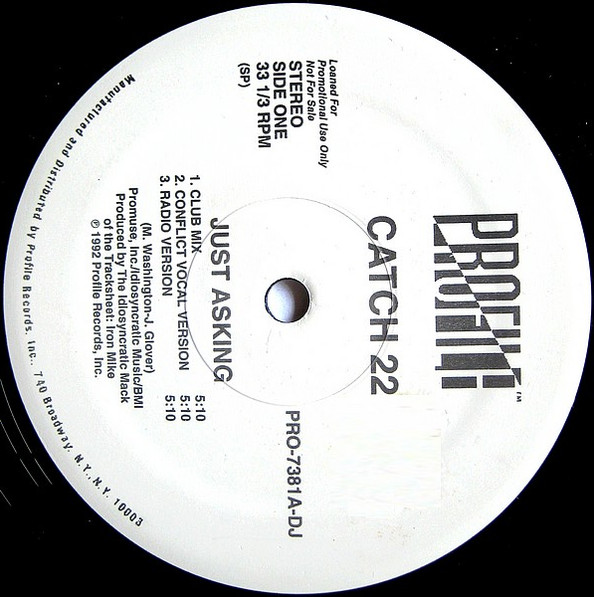 Catch 22 - Just Asking | Profile Records (PRO-7381-DJ) - main