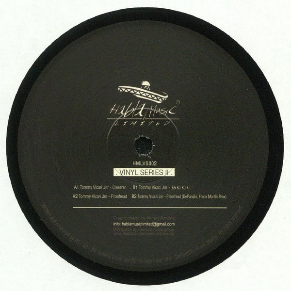 Tommy Vicari jnr - Vinyl Series 2 | Habla Music Limited (HMLVS002) - main
