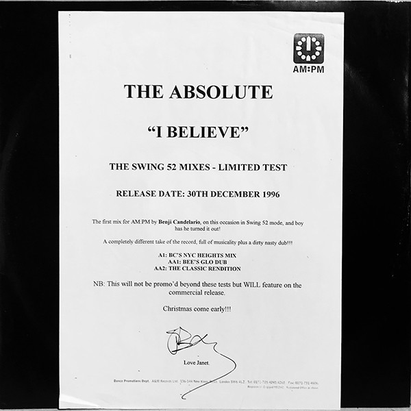 I Believe (Swing 52 Mixes)