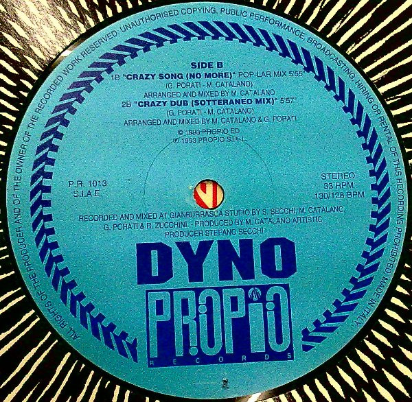 Dyno - Crazy Song | Propio Records (PR 1013) - 3