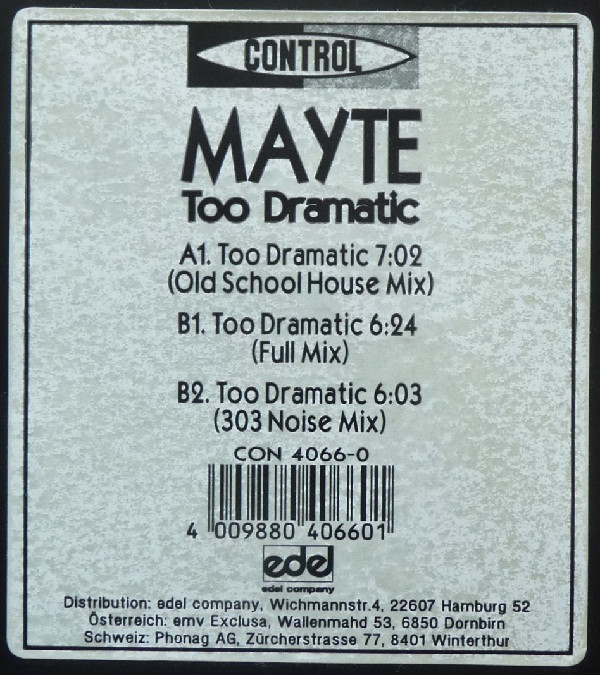 Mayte - Too Dramatic | Control (CON 4066-0) - 2