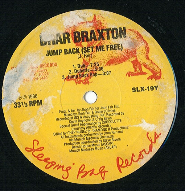 Dhar Braxton - Jump Back (Set Me Free) | Sleeping Bag Records (SLX-00019X)
