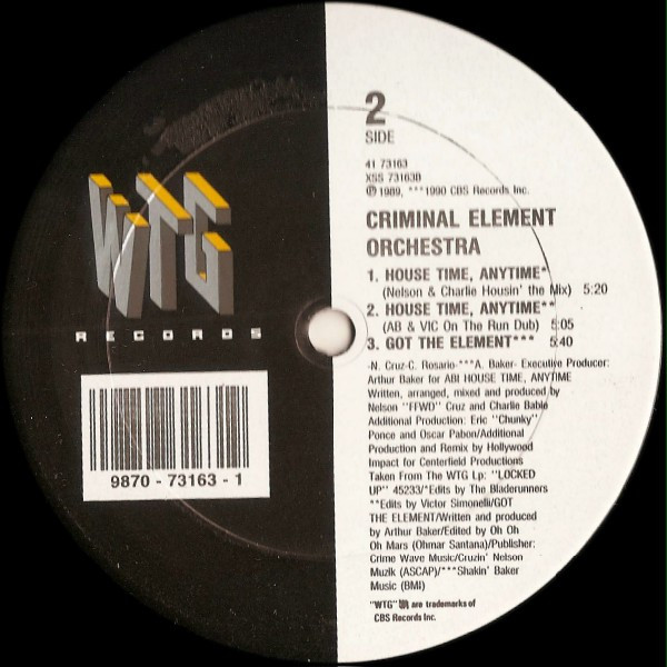 Criminal Element Orchestra - House Time, Anytime | WTG Records (41 73163) - 2 Criminal Element Orchestra - House Time, Anytime | WTG Records (41 73163) - 2