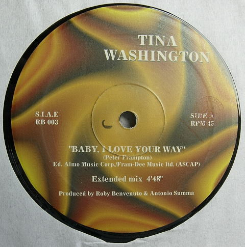 Tina Washington - Baby, I Love Your Way | Benvenuto Ed. Musicali (RB 003)