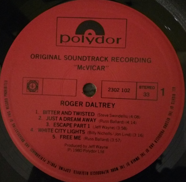 McVicar (Original Soundtrack Recording)