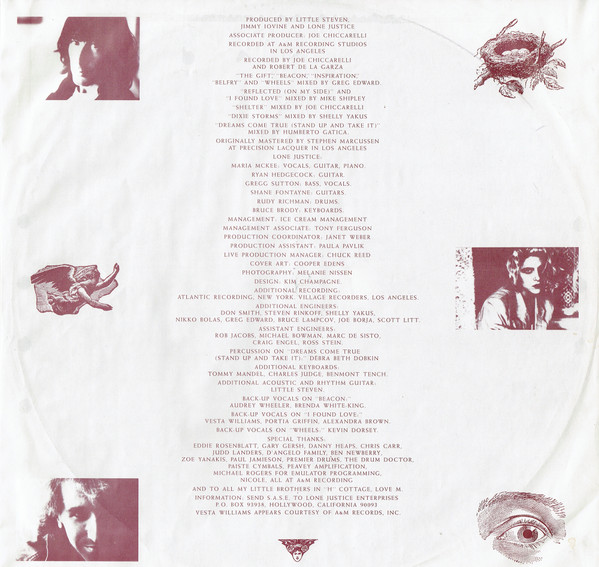 Lone Justice - Shelter | Geffen Records (WX 73) - 5