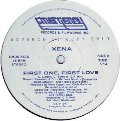 Xena - First One, First Love | Emergency Records (EMDS-6570) - main Xena - First One, First Love | Emergency Records (EMDS-6570) - main