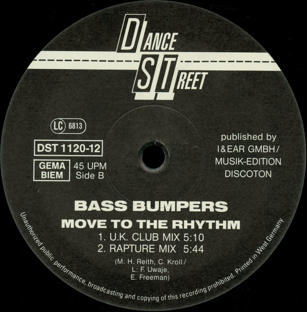 Bass Bumpers - Move To The Rhythm | Dance Street (DST 1120-12) - 4
