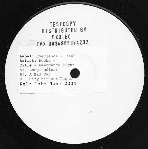 Reeko - Emergence Eight | Emergence Records (IOU 08)