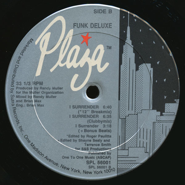 Funk Deluxe - I Surrender | Plaza Records (SPL 56001)