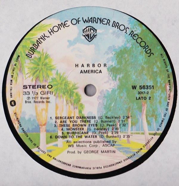 America - Harbor | Warner Bros. Records (W 56351) - 4