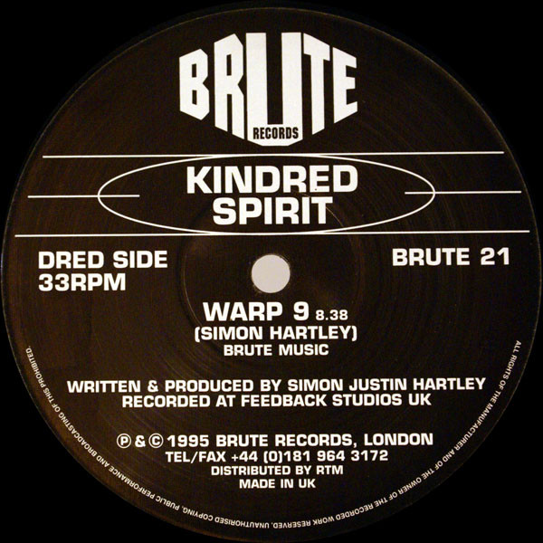 Kindred Spirit - Soda Machine / Warp 9 | Brute Records (BRUTE 21) - 2 Kindred Spirit - Soda Machine / Warp 9 | Brute Records (BRUTE 21) - 2