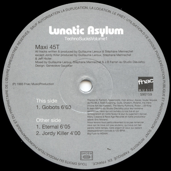 Lunatic Asylum - Techno Sucks Vol 1 | Fnac Music Dance Division (590159) - 3 Lunatic Asylum - Techno Sucks Vol 1 | Fnac Music Dance Division (590159) - 3