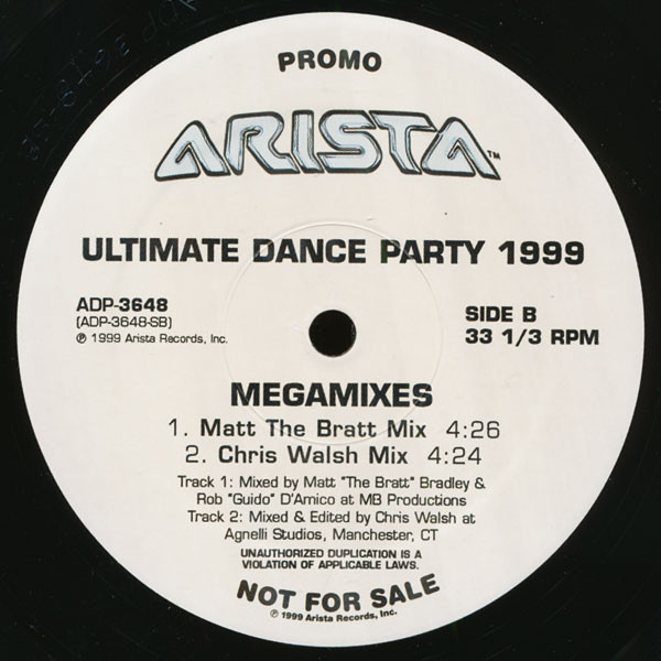 Unknown Artist - Ultimate Dance Party 1999 Megamixes | Arista (ADP-3648) - 2 Unknown Artist - Ultimate Dance Party 1999 Megamixes | Arista (ADP-3648) - 2