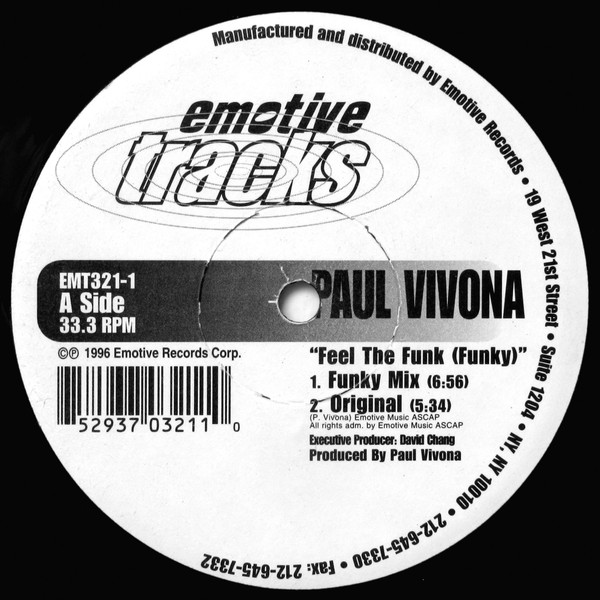 Paul Vivona - Feel The Funk (Funky) | Emotive Tracks (EMT321-1)