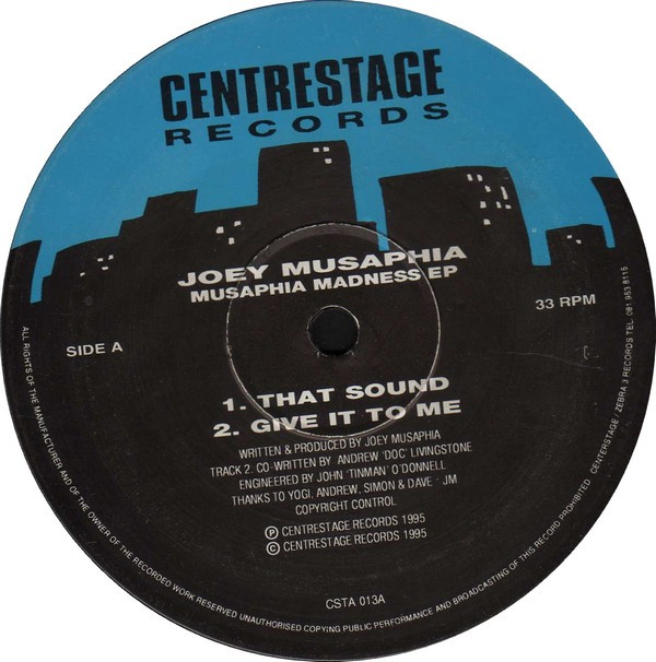 Joey Musaphia - Musaphia Madness EP | Centrestage Records (CSTA 013) - main Joey Musaphia - Musaphia Madness EP | Centrestage Records (CSTA 013) - main