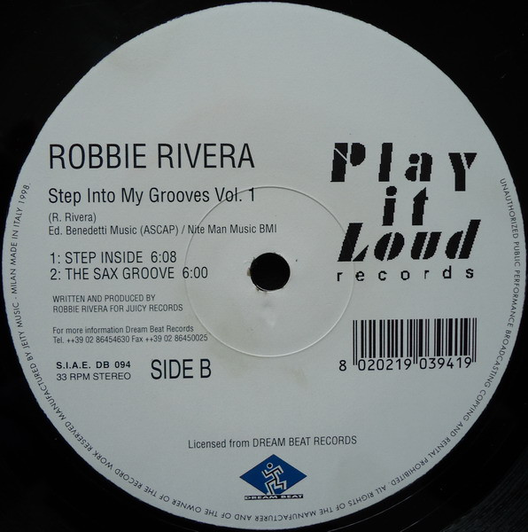 Robbie Rivera - Step Into My Grooves Vol. 1 | Dream Beat (DB 094) - 4 Robbie Rivera - Step Into My Grooves Vol. 1 | Dream Beat (DB 094) - 4