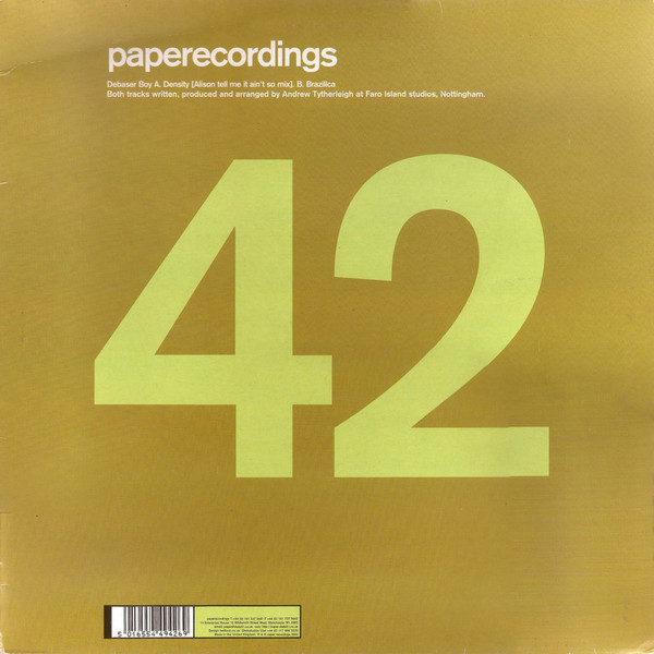 Debaser Boy - Density / Brazilica | Paper Recordings (PAP 042)