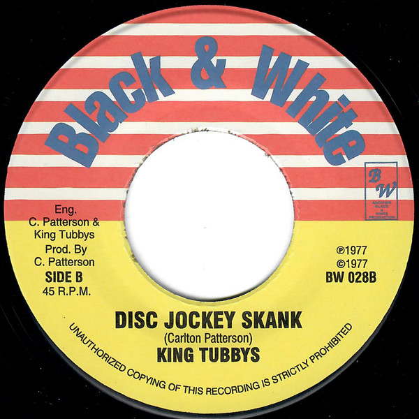 King Tubbys - Psalms Of Drums / Disc Jockey Skank | Black & White (BW 029) - 2 King Tubbys - Psalms Of Drums / Disc Jockey Skank | Black & White (BW 029) - 2