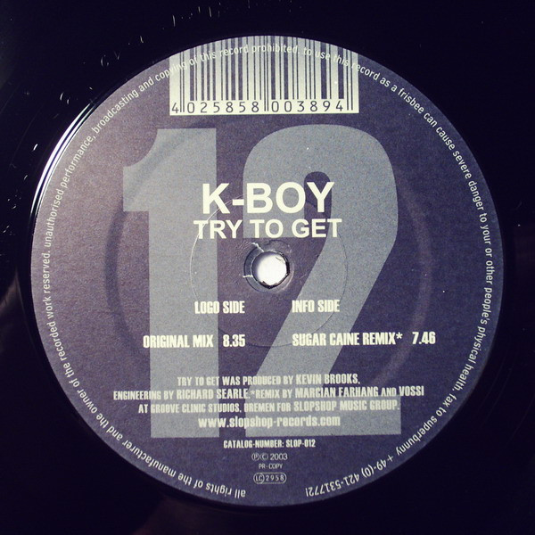 K-Boy - Try To Get | Slopshop Records (SLOP-012) - main