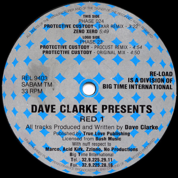 Dave Clarke - Red 1 | Re-load Records (REL 9403) - 2 Dave Clarke - Red 1 | Re-load Records (REL 9403) - 2