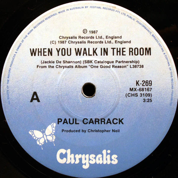 Paul Carrack - When You Walk In The Room | Chrysalis (K-269) - 3 Paul Carrack - When You Walk In The Room | Chrysalis (K-269) - 3