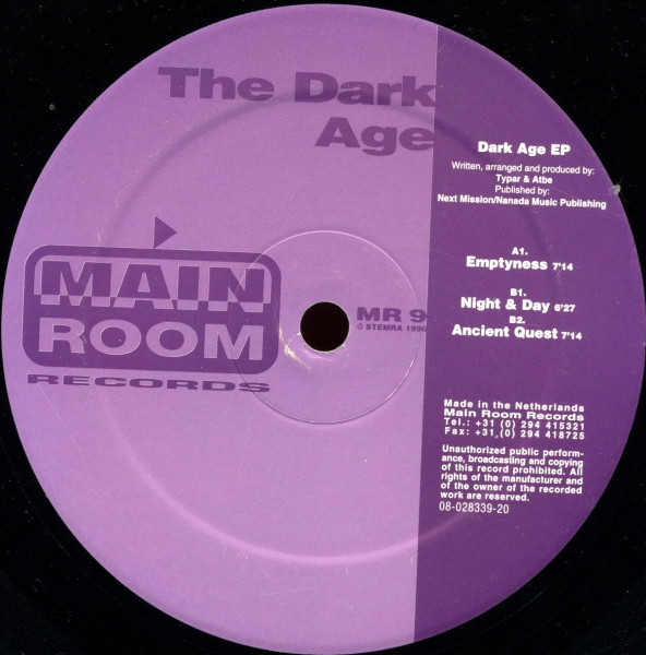 The Dark Age - Dark Age EP | Main Room Records (MR 9) - main