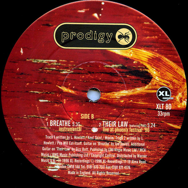The Prodigy - Breathe | XL Recordings (XLT 80) - 5 The Prodigy - Breathe | XL Recordings (XLT 80) - 5