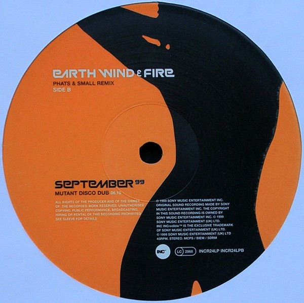 Earth, Wind & Fire - September 99 (Phats & Small Remix) | INCredible (INCR24LP) - 4
