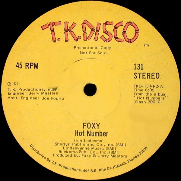 Foxy - Hot Number / Call It Love / Give Me A Break | T.K. Disco (131) - main