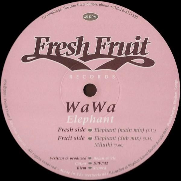 Wawa - Elephant | Fresh Fruit Records (EPFF42)