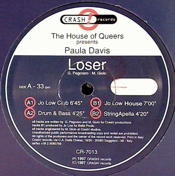 The House Of Queers  &  Paula Davis - Loser | Crash! Records (CR-7013)