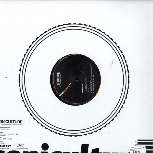 Chordian - Closed Eyes EP | SONICULTURE (SONICULTURE 007)