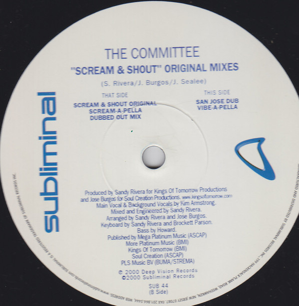 The Committee - Scream & Shout (Original Mixes) | Subliminal (SUB 44)