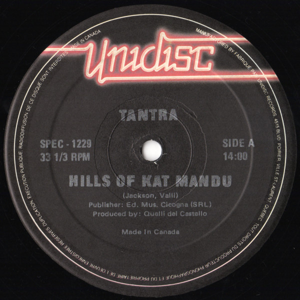 Tantra / Various - Hills Of Kat Mandu / 40 Minutes Of Hot Platers | Unidisc (SPEC-1229)