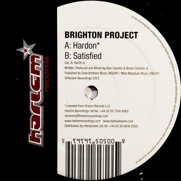 Brighton Project - Hardon / Satisfied | Harlem Records (HAR 005)