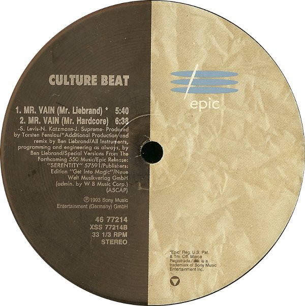 Culture Beat - Mr. Vain | Epic (46 77214) - 4 Culture Beat - Mr. Vain | Epic (46 77214) - 4