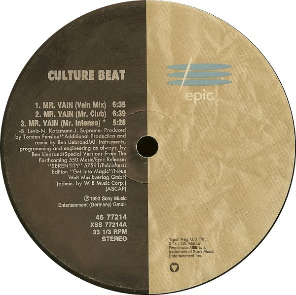 Culture Beat - Mr. Vain | Epic (46 77214) - 3 Culture Beat - Mr. Vain | Epic (46 77214) - 3