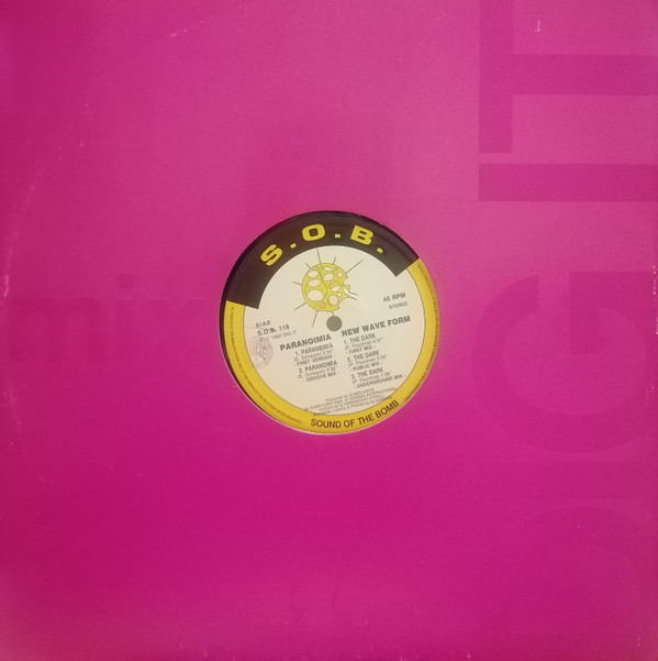 Paranoimia / New Wave Form - Paranoimia / The Dark | S.O.B. (Sound Of The Bomb) (S.O.B. 118) - 3