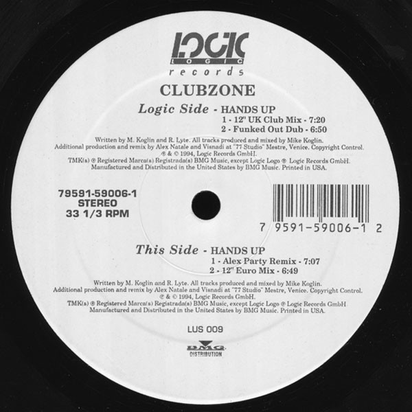 Clubzone - Hands Up | Logic Records (79591-59006-1)
