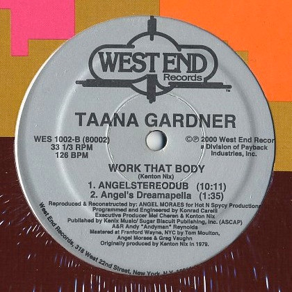 Taana Gardner - Work That Body | West End Records (WES 1002) - 2