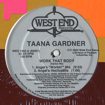 Taana Gardner - Work That Body | West End Records (WES 1002) - main