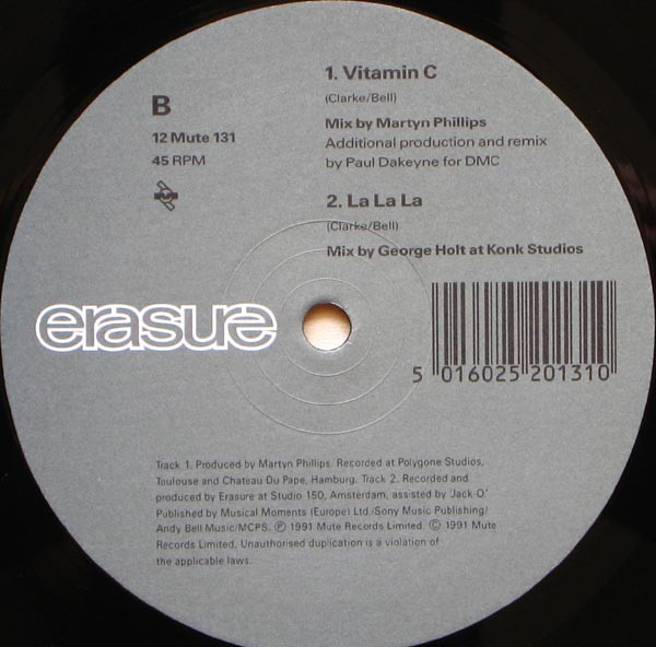 Erasure - Love To Hate You | Mute (12 Mute 131) - 4