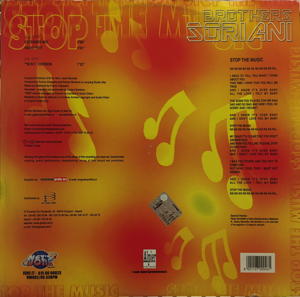 Soriani Brothers Feat. Deborah - Stop The Music | Net's Work Records (NW 002/00) - 2