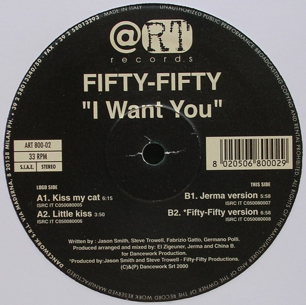 Fifty-Fifty - I Want You | Art Records (ART 800-02) - 3 Fifty-Fifty - I Want You | Art Records (ART 800-02) - 3